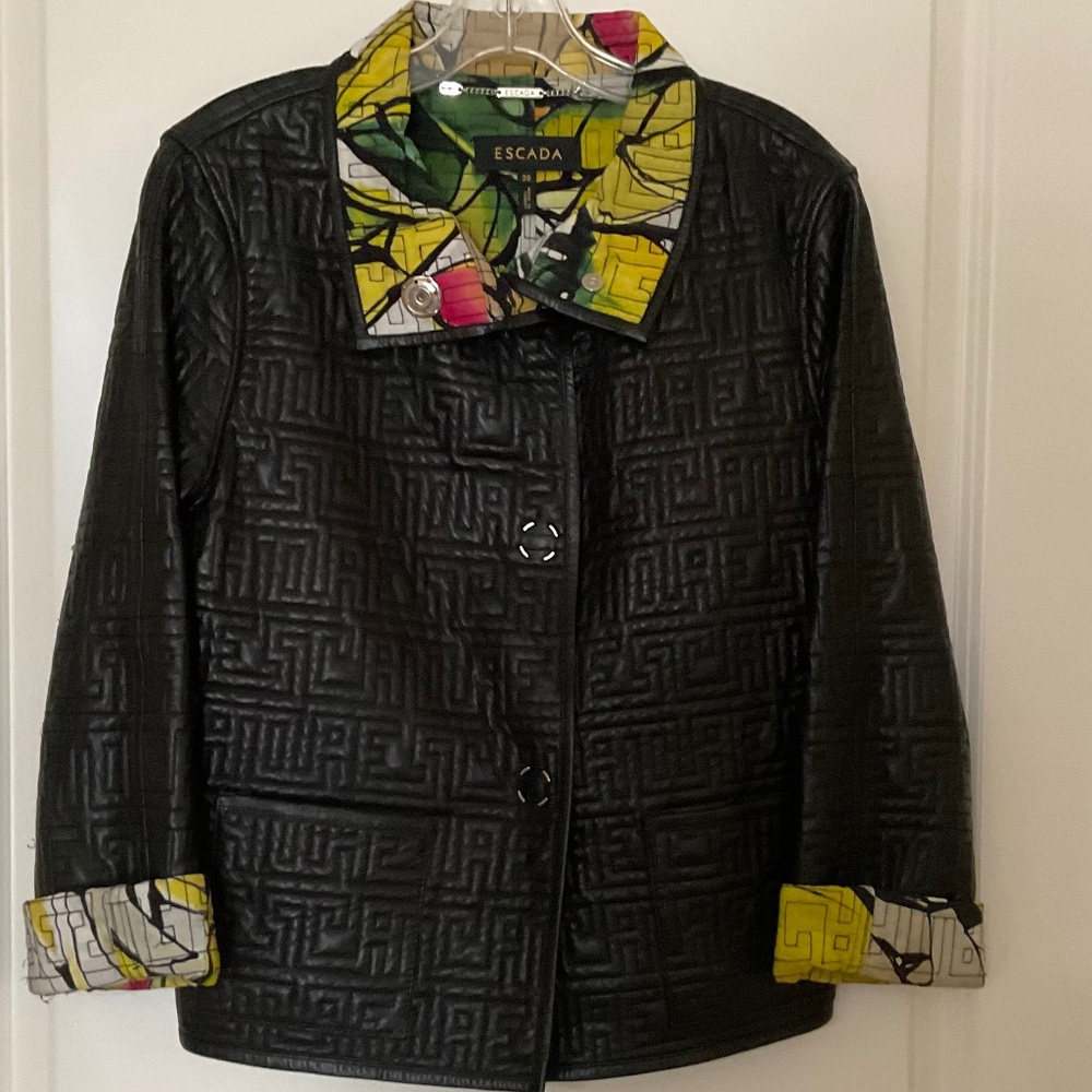 Black genuine lamb skin jacket